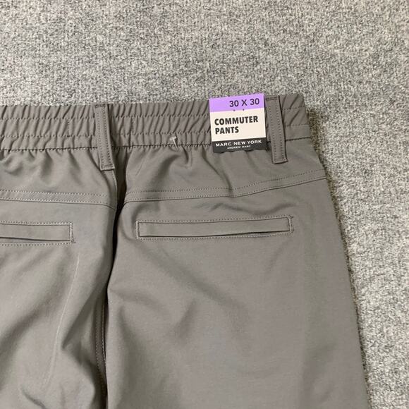 Marc New York Pants Mens 30 Gray Commuter Stretch Flat Front Performance Golf - Picture 11 of 13